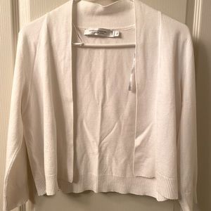 Cream cropped Contemporaine cardigan